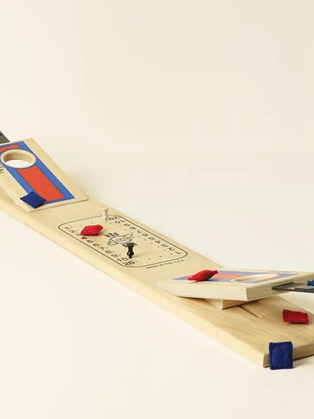 Classic Wooden Bean Bag Toss Game - Red & Blue